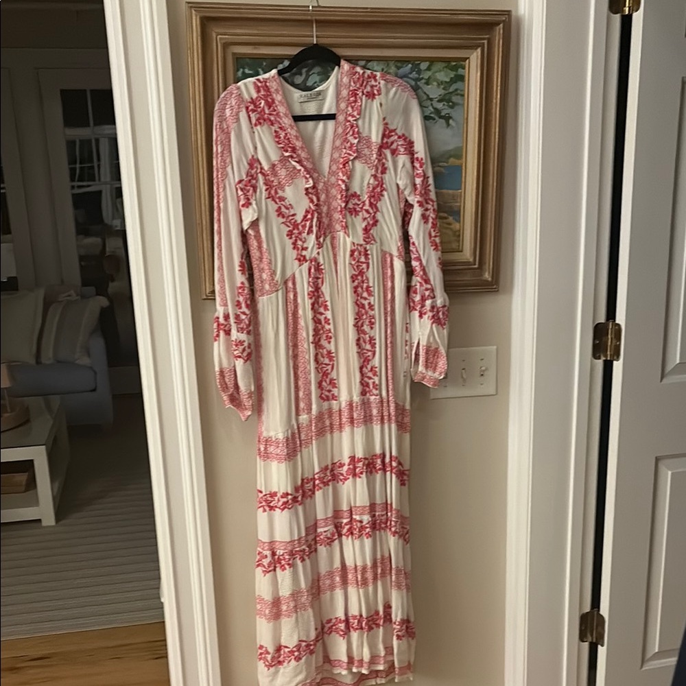 Elegant Red and White Women's Dress